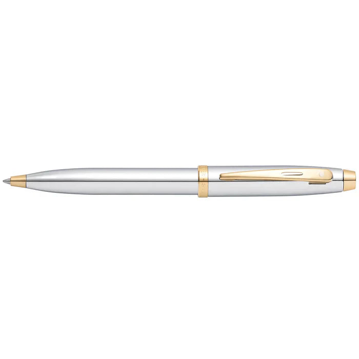 Sheaffer 100 Chrome with Gold Trims Ballpoint Pen