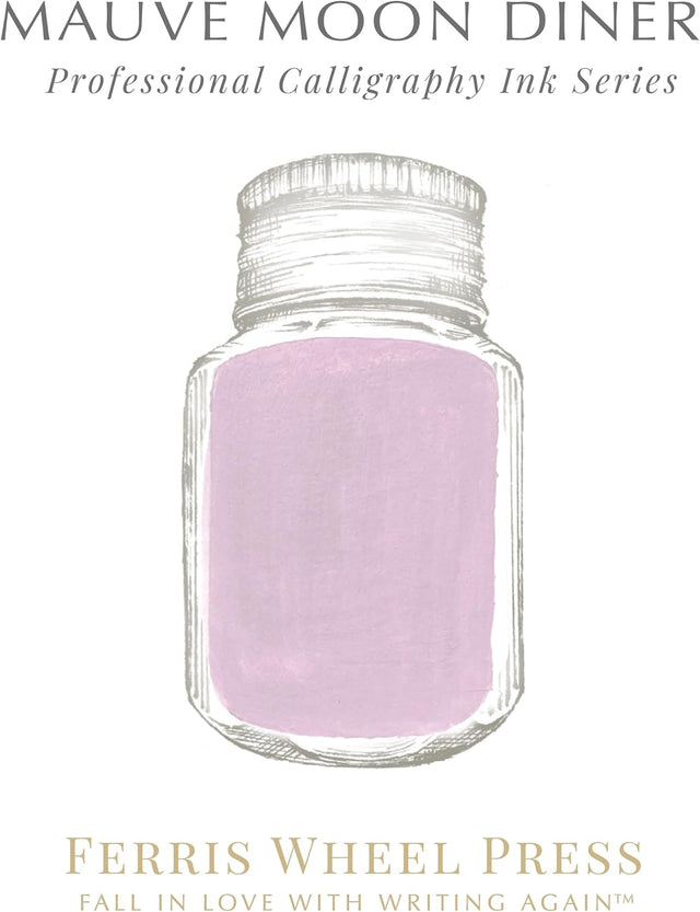 Ferris Wheel Press, Calligraphy Ink, Opaque Light Mauve, 28ml