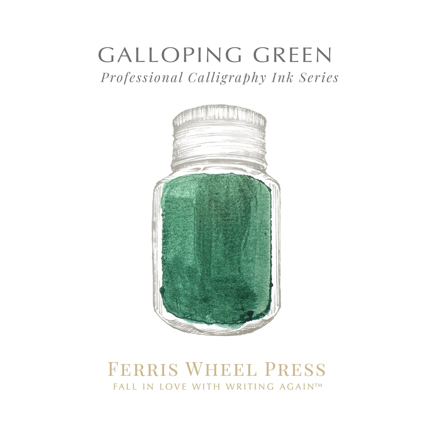 Galloping Green Calligraphy Ink - 28ml