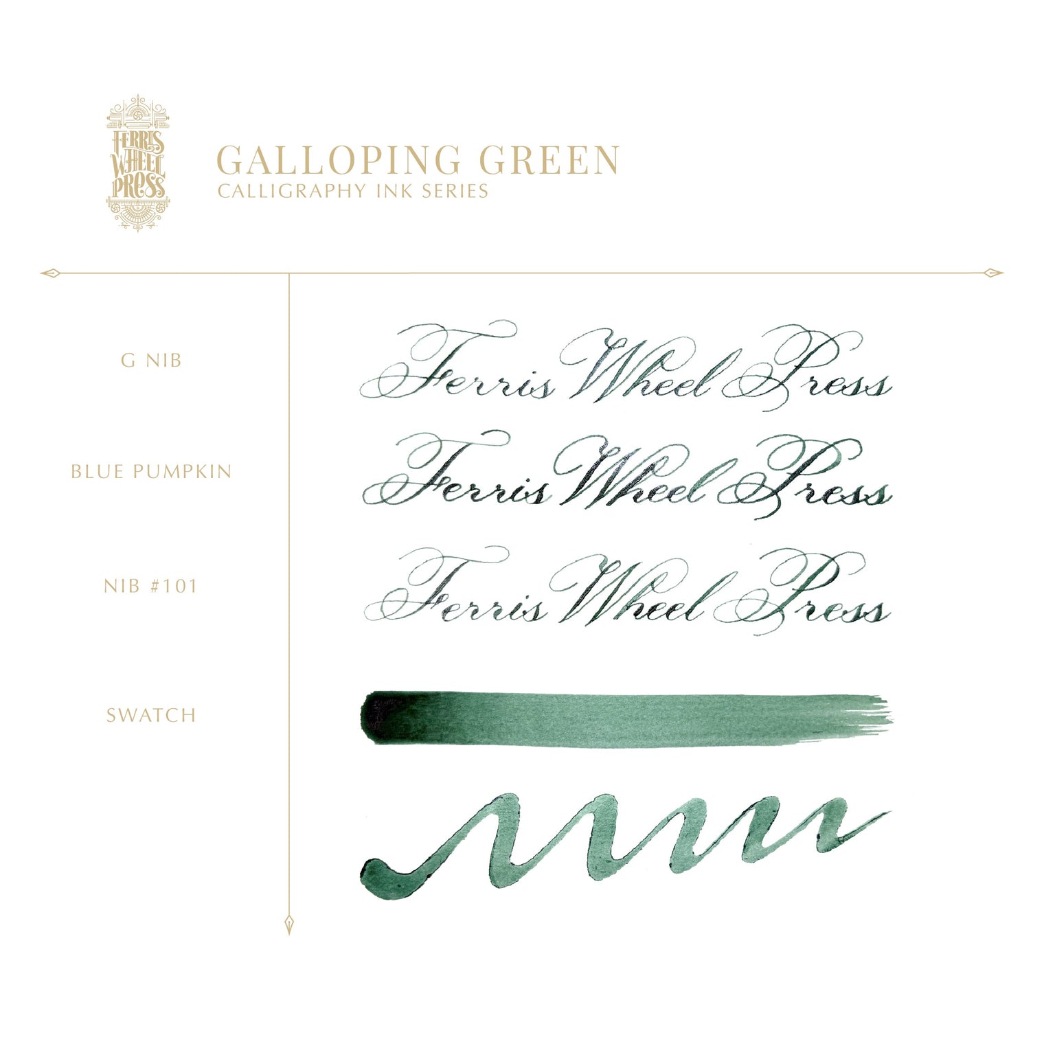 Galloping Green Calligraphy Ink - 28ml
