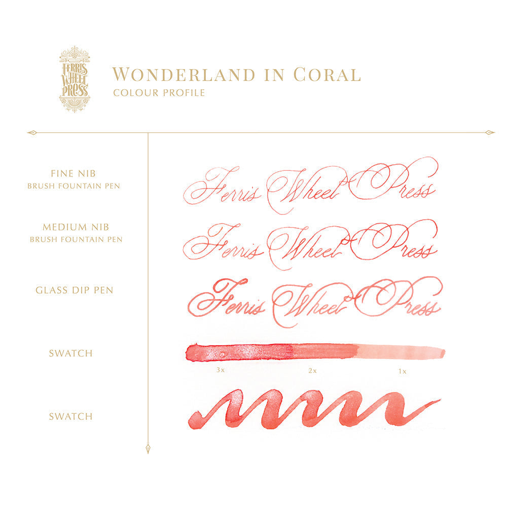 Wonderland in Coral Ink