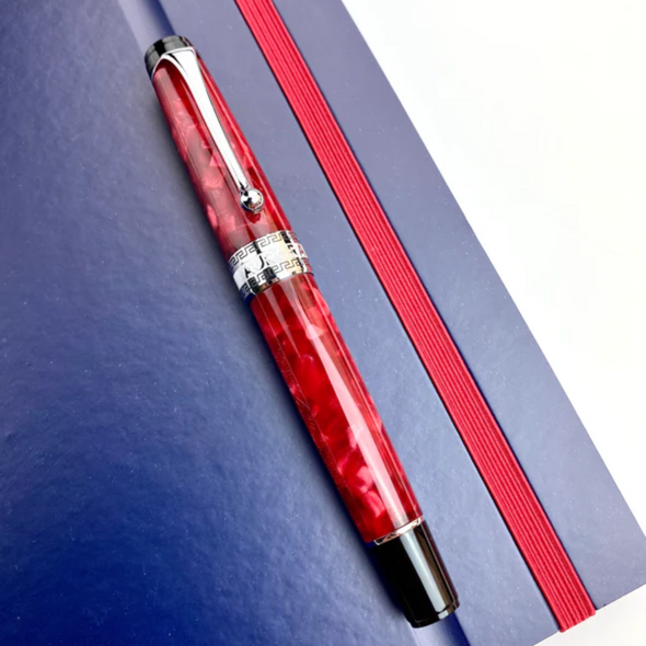 Aurora Optima Fountain Pen - Red