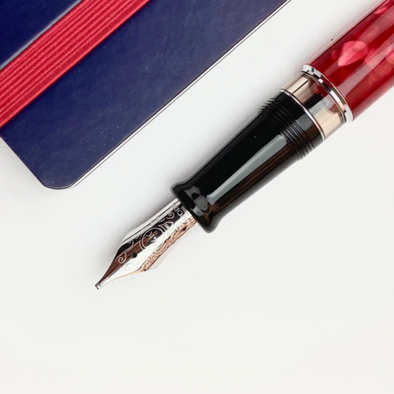 Aurora Optima Fountain Pen - Red