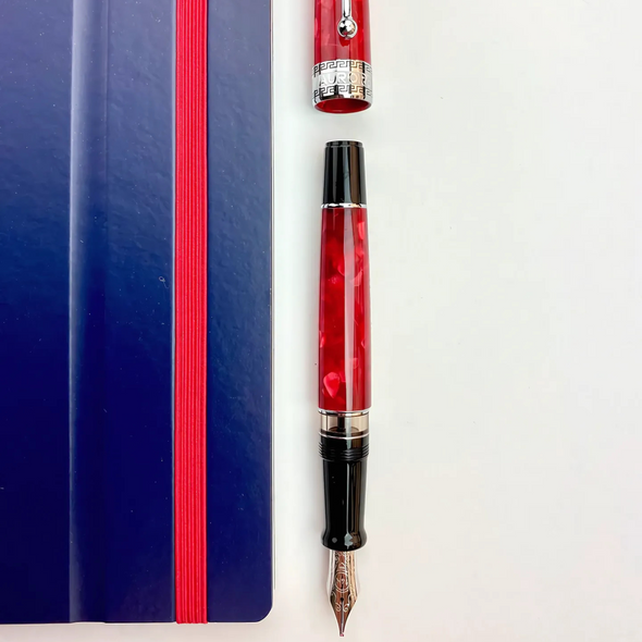 Aurora Optima Fountain Pen - Red