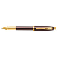 Sheaffer® 100 9370 Glossy Coffee Brown Rollerball Pen With PVD Gold-Tone Trim