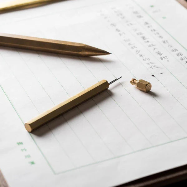 STAT-58 Classic Reflect Brass Lead Pencil Lead Box