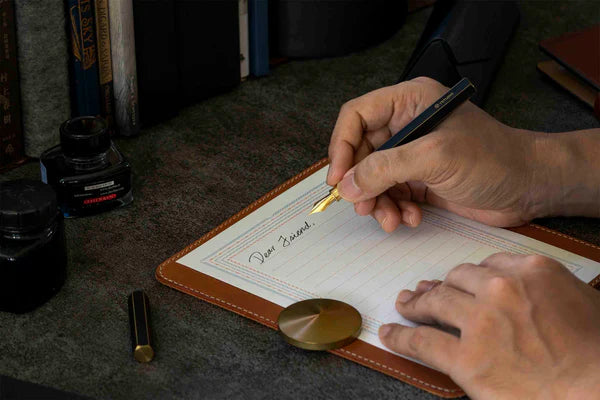 STAT-48 Classic Black Fountain pen Brass - M