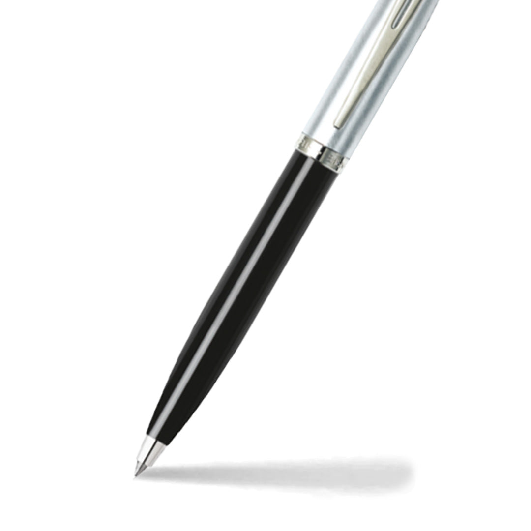 Sheaffer Gift Set ft. Glossy Black S100 9313 Ballpoint Pen with Chrome Trim and Medium Notebook