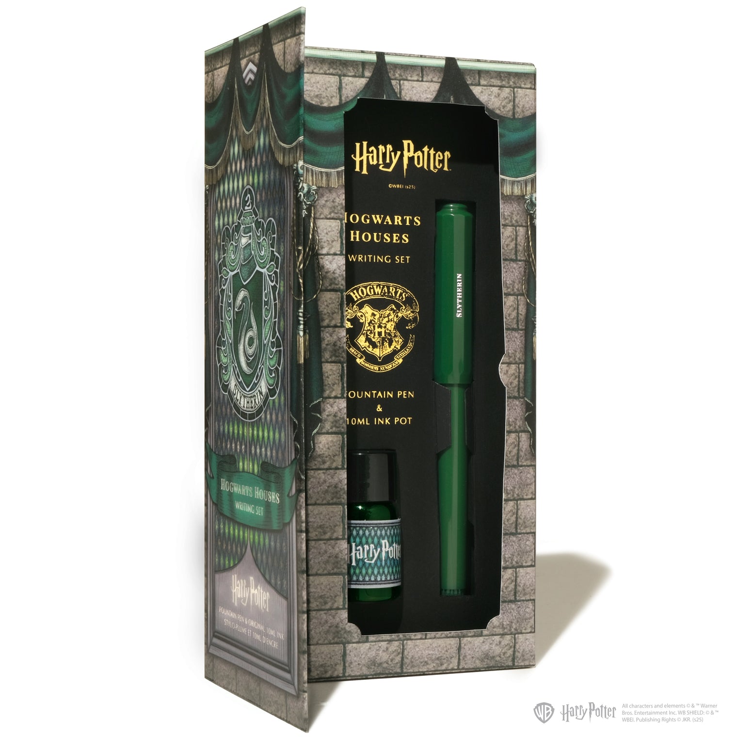 WB Carousel  Pen Kit Set - Pen and 10mL Ink Writing Set, Slytherin