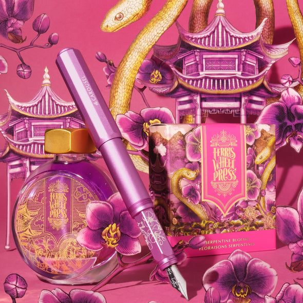 Serpentine Blooms - Carousel Fountain Pen