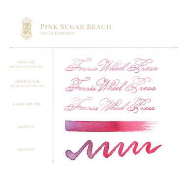 38ml Fountain Pen Ink  -  Pink Sugar Beach