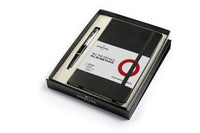 Sheaffer Gift Set ft. Glossy Black S100 9313 Ballpoint Pen with Chrome Trim and Medium Notebook