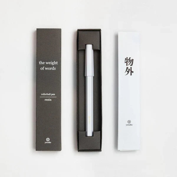 Resin & Brass - Rollerball Pen (WHITE)