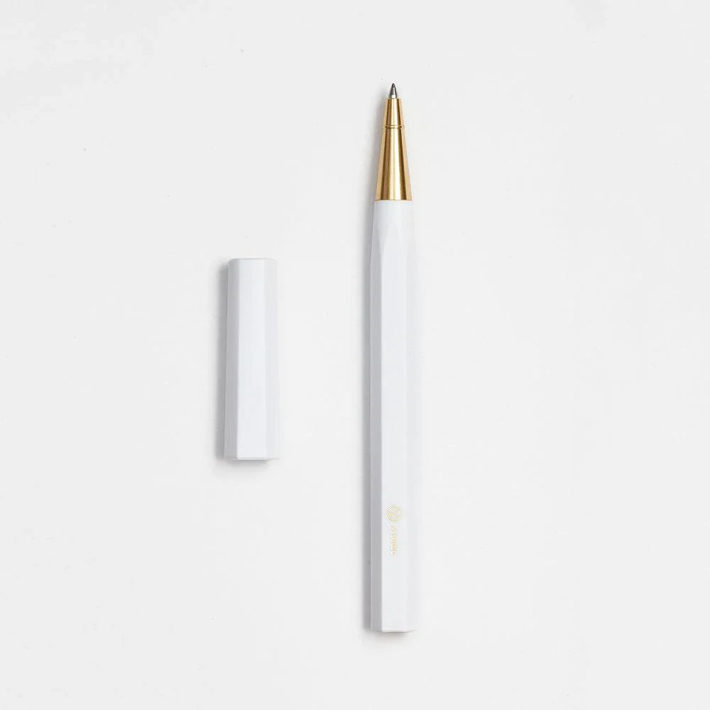 Resin & Brass - Rollerball Pen (WHITE)