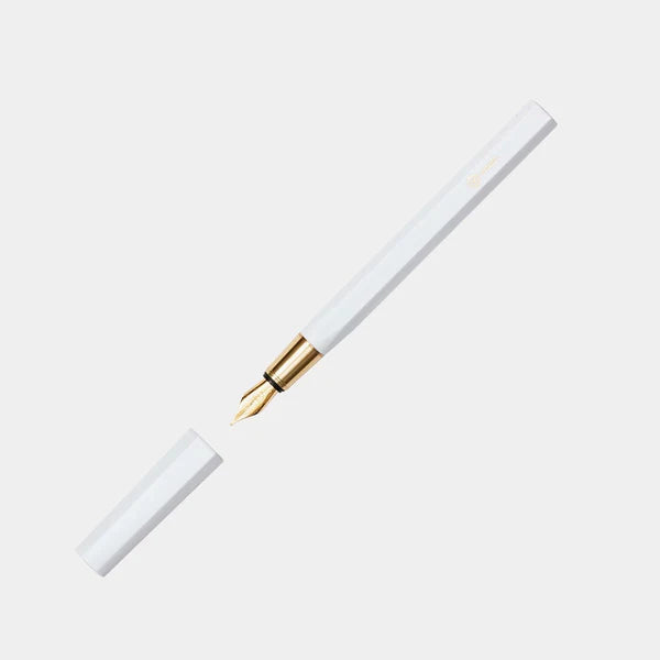 Resin & Brass - Fountain Pen (WHITE) (F nib)