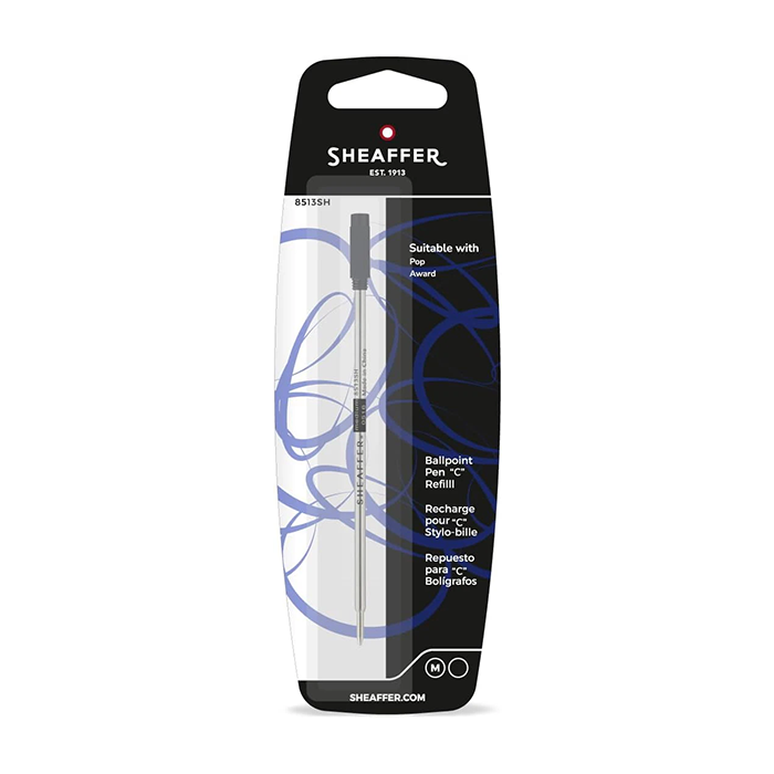 Sheaffer Ballpoint Refill C Style - Black Medium (fits Defini, Award and Pop BP's)
